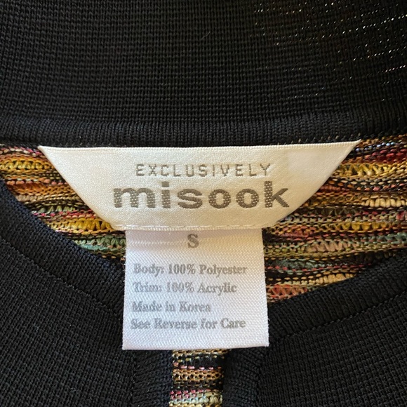Exclusively Misook Full Zip Long Sleeve Sweater Multicolor  [121] - Picture 4 of 4